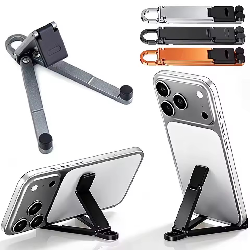 Phone Accessories Are - Foldable Keychain Phone Stand Multi-Angle Adjustable