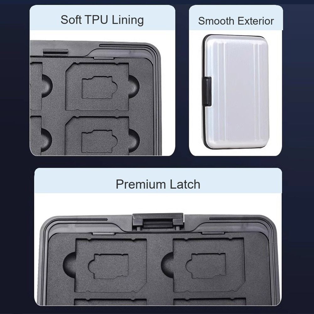 Micro Sd Card - 16 Slot Memory Card Case Dual