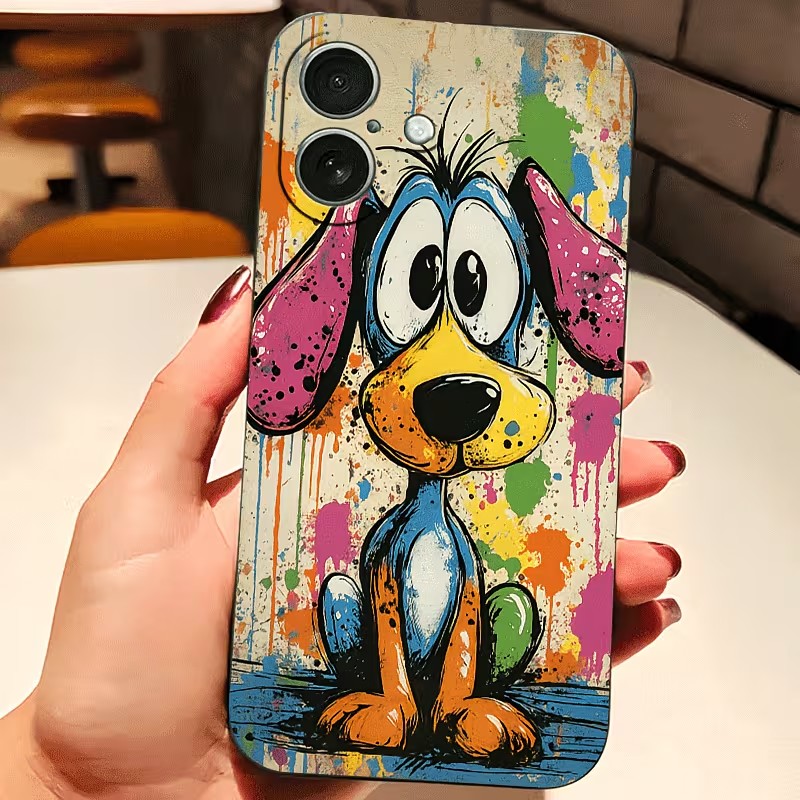 Xo Phone Accessories - Graffiti Colored Puppy TPU Phone Case