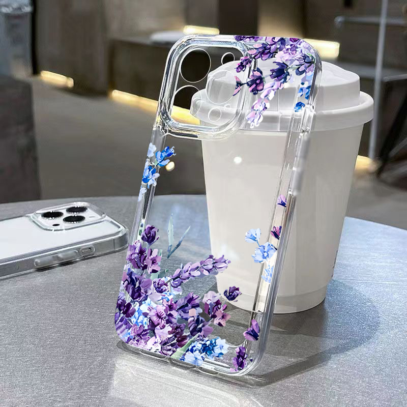 Xo Phone Accessories - Purple Flower Soft TPU Phone Case