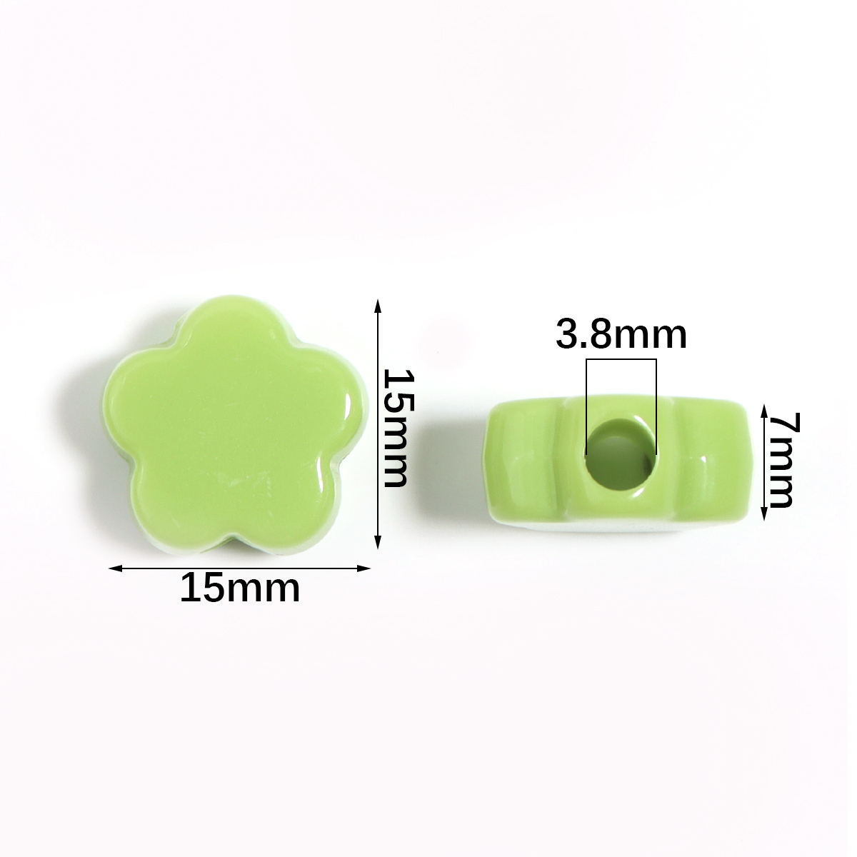 30Pcs/bag 15mm Acrylic Solid C - Phone Accessories Beads recension och pris