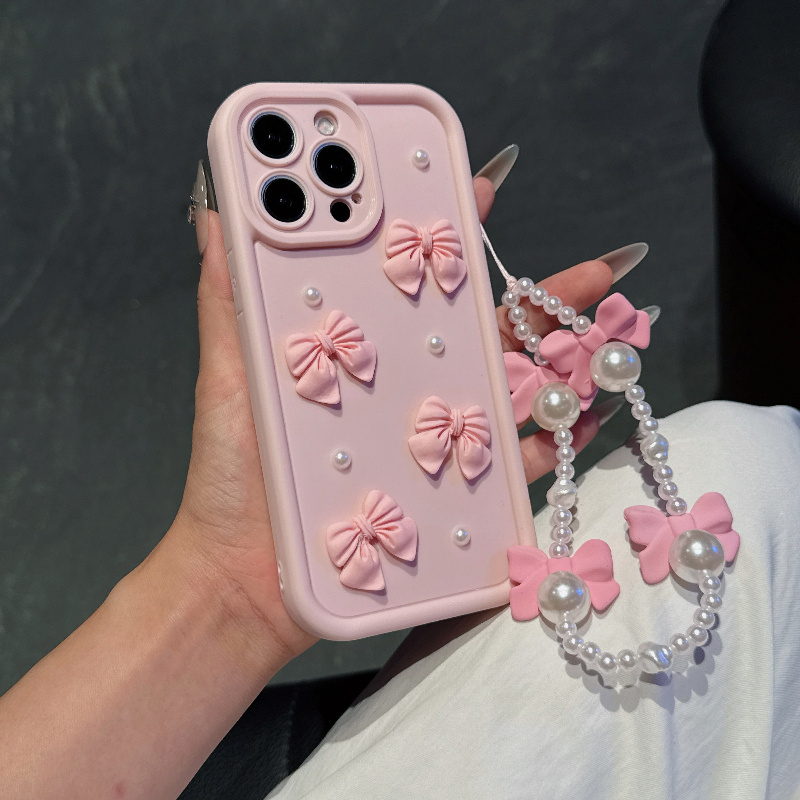Pink Phone Case With Bowknot P - Phone Accessories Beads recension och pris