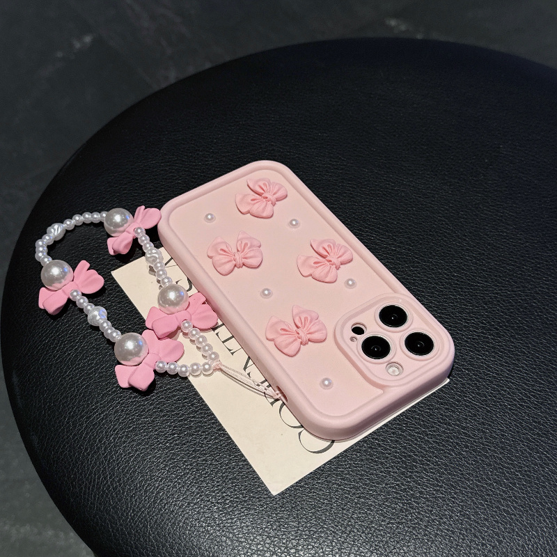 Pink Phone Case With Bowknot P - Phone Accessories Beads recension och pris