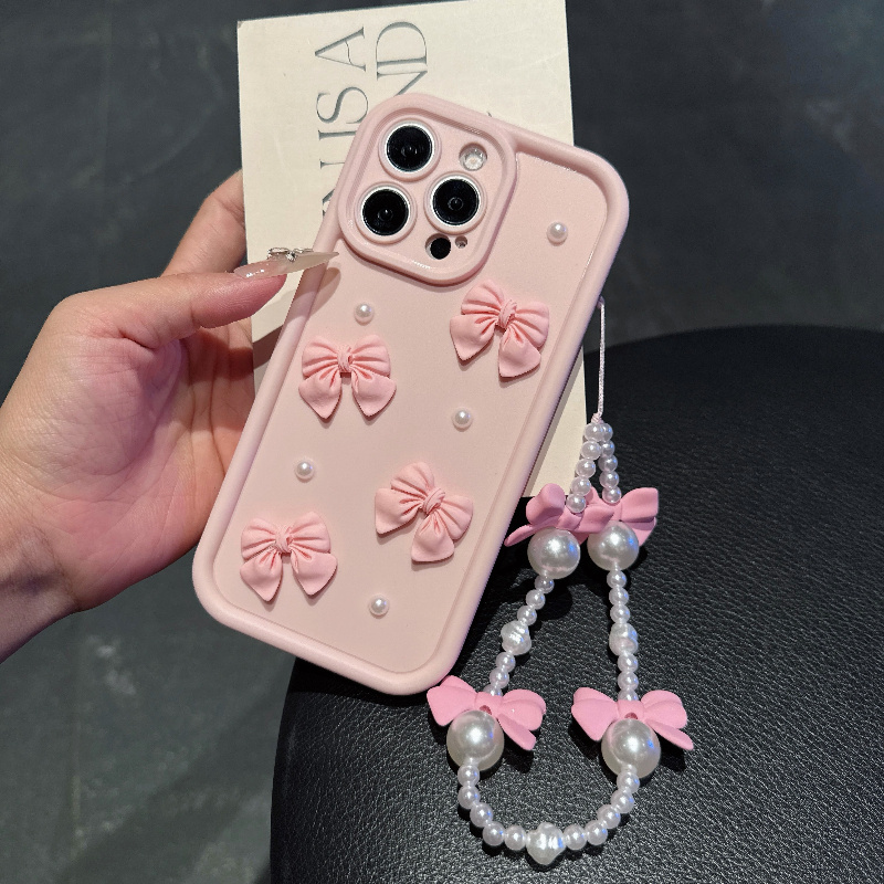 Pink Phone Case With Bowknot P - Phone Accessories Beads recension och pris