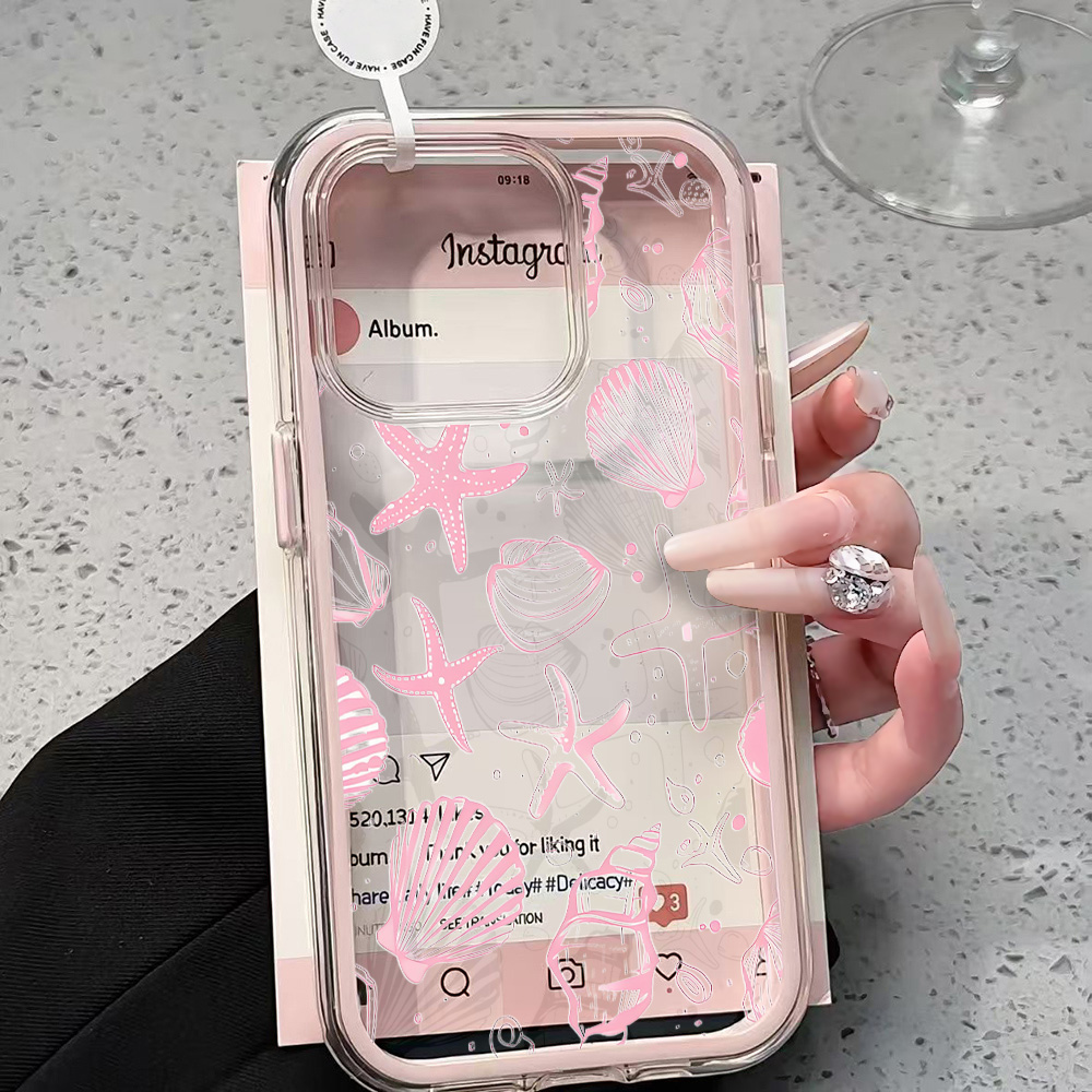 Summer Pink Seashell Clear Pho - Xo Phone Accessories recension och pris