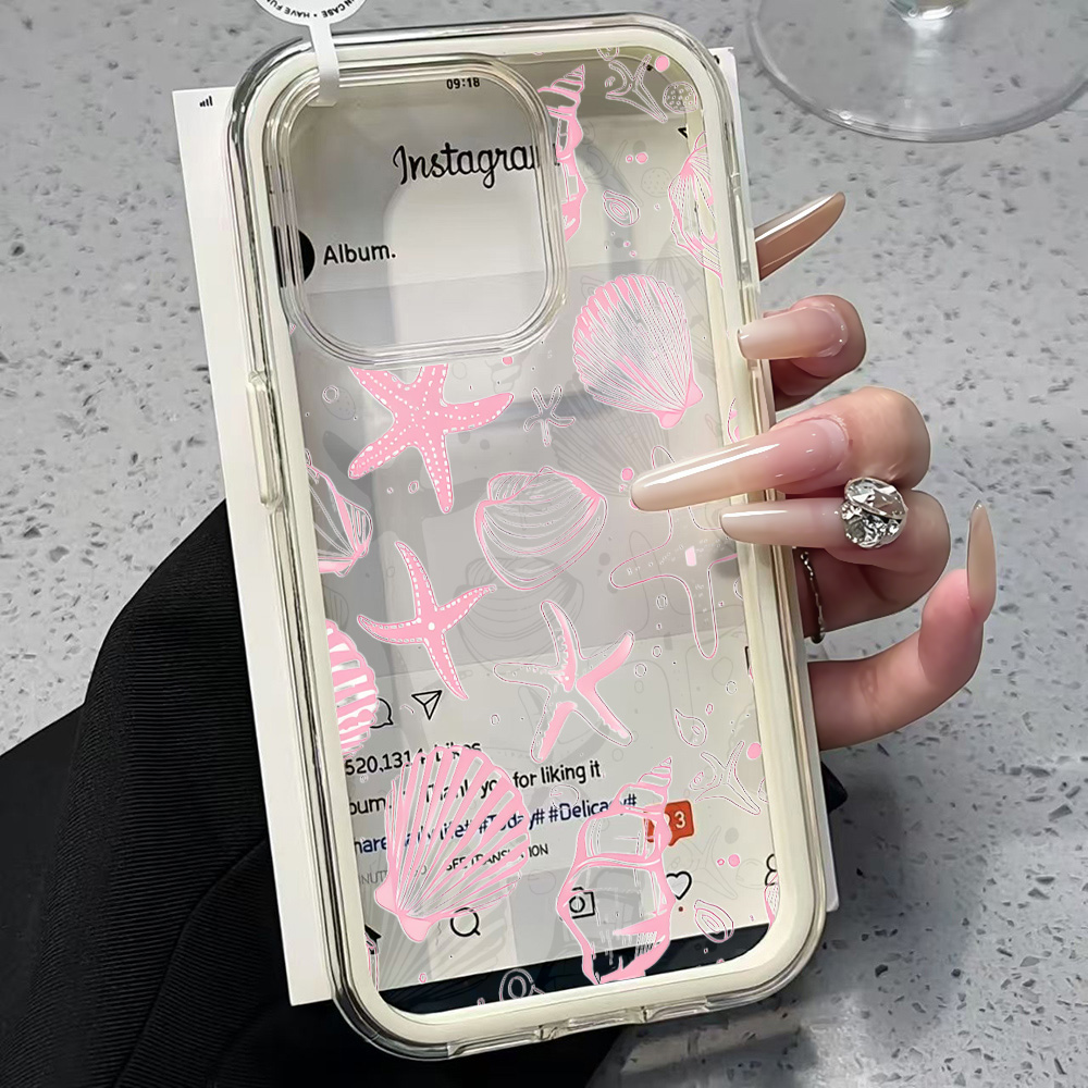 Summer Pink Seashell Clear Pho - Xo Phone Accessories recension och pris