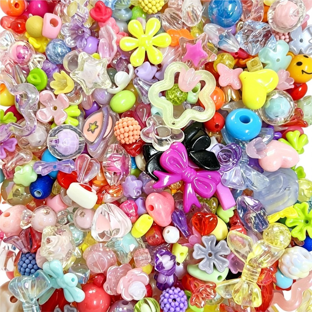 50g Mixed Acrylic Flowers Bow  - Phone Accessories Beads recension och pris