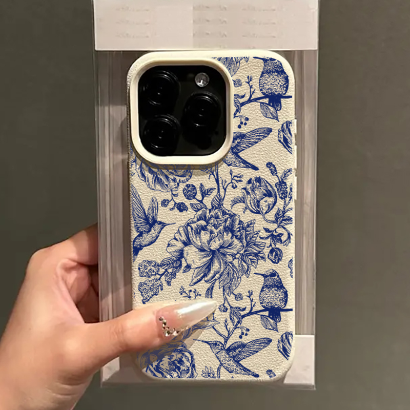 Blue Retro Floral Bird Pattern - Xo Phone Accessories recension och pris