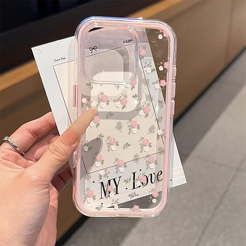 Green Leaves Pink Flower 2in1  - Xo Phone Accessories recension och pris