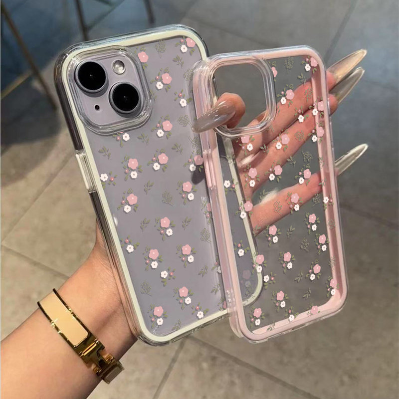 Green Leaves Pink Flower 2in1  - Xo Phone Accessories recension och pris