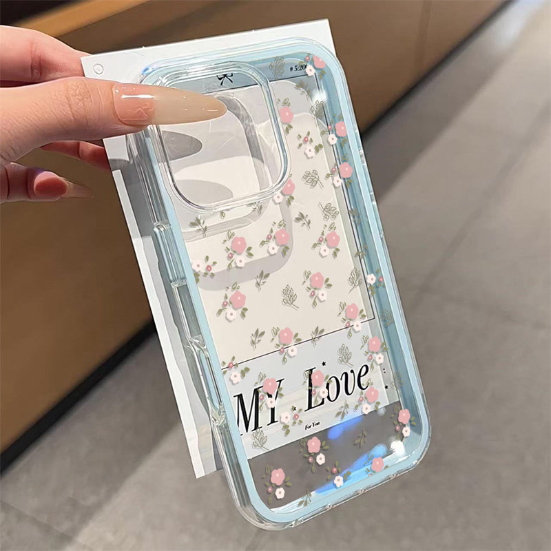 Green Leaves Pink Flower 2in1  - Xo Phone Accessories recension och pris