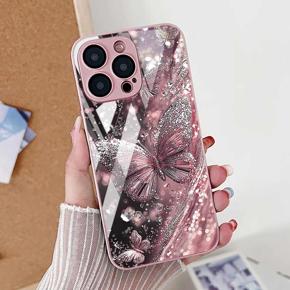 Butterfly Leopard Print Phone  - Tempered Glass Screen recension och pris
