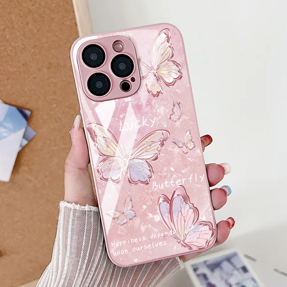 Butterfly Leopard Print Phone  - Tempered Glass Screen recension och pris