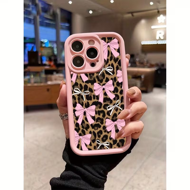 Leopard Print Bow Phone Case F - Xo Phone Accessories recension och pris