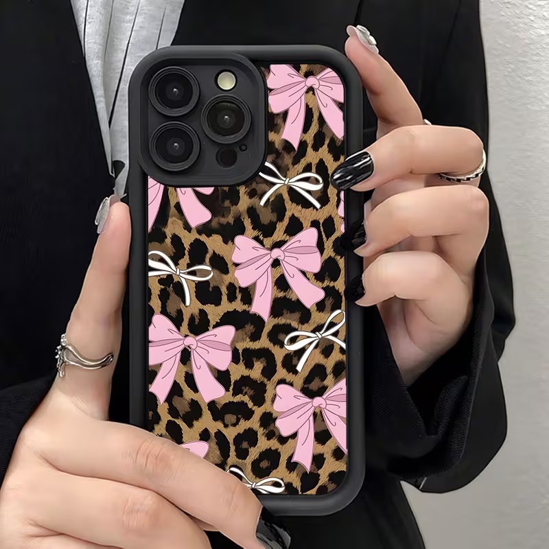 Leopard Print Bow Phone Case F - Xo Phone Accessories recension och pris