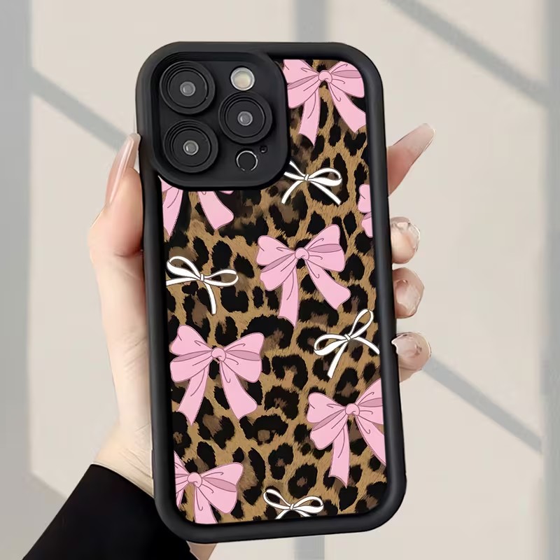 Leopard Print Bow Phone Case F - Xo Phone Accessories recension och pris