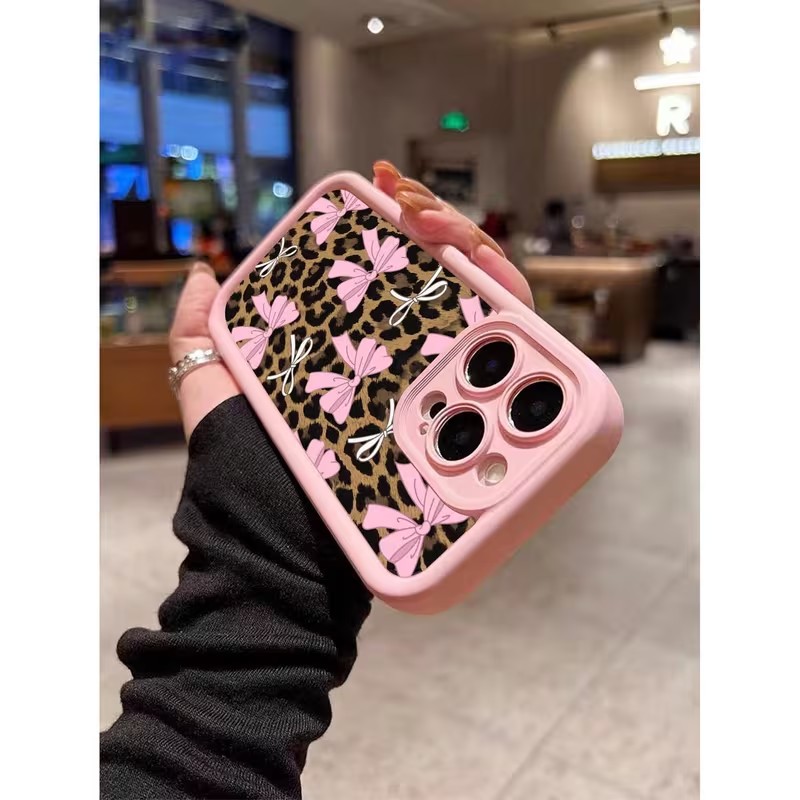 Leopard Print Bow Phone Case F - Xo Phone Accessories recension och pris
