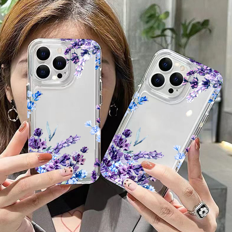 Purple Flower Soft TPU Phone C - Xo Phone Accessories recension och pris