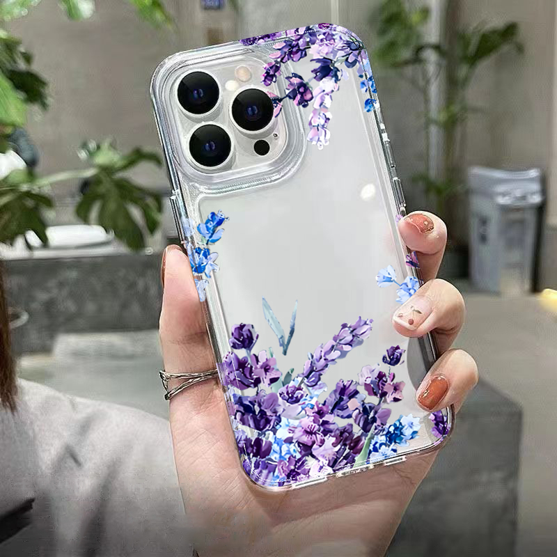 Purple Flower Soft TPU Phone C - Xo Phone Accessories recension och pris